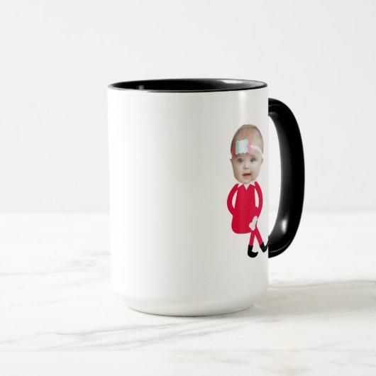 Aangepaste foto Kerstmis cadeau idee, cadeau voor  Mok (Voorkant rechts)