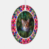 Aangepaste foto Kerstmis Dopamine Decor Kleurrijk Metalen Ornament (Voorkant Rechts)