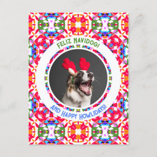 Aangepaste foto Kerstmis Hond Moeder Mama Papa Kle Briefkaart