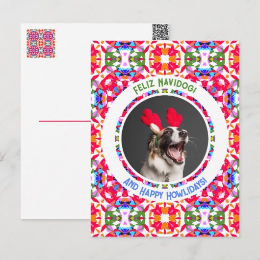 Aangepaste foto Kerstmis Hond Moeder Mama Papa Kle Briefkaart (Voorkant / Achterkant)