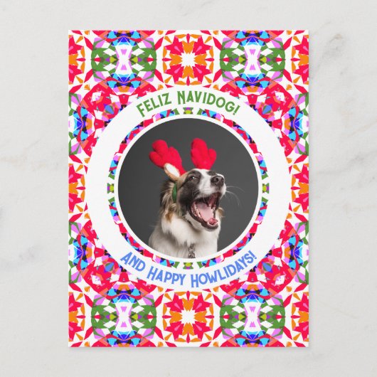 Aangepaste foto Kerstmis Hond Moeder Mama Papa Kle Briefkaart (Voorkant)