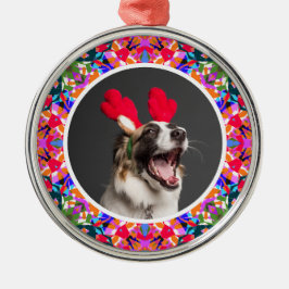 Aangepaste foto Kerstmis Hond Moeder Mama Papa Kle Metalen Ornament
