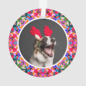 Aangepaste foto Kerstmis Hond Moeder Mama Papa Kle Ornament (achterkant)