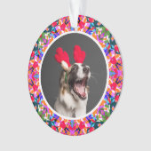 Aangepaste foto Kerstmis Hond Moeder Mama Papa Kle Ornament (voorkant)