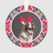 Aangepaste foto Kerstmis Hond Moeder Mama Papa Kle Ornament (voorkant)