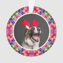 Aangepaste foto Kerstmis Hond Moeder Mama Papa Kle