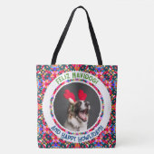 Aangepaste foto Kerstmis Hond Moeder Mama Papa Kle Tote Bag (Voorkant)