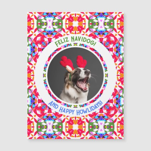 Aangepaste foto Kerstmis Hond Mum Papa Kleurrijke  (Voorkant)