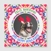 Aangepaste foto Kerstmis Hond Mum Papa Magnet (Voorkant)