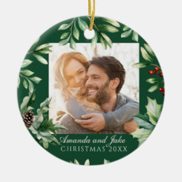 Aangepaste foto Kerstmis Keramisch Ornament