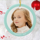 Aangepaste foto Kerstmis Keramisch Ornament
