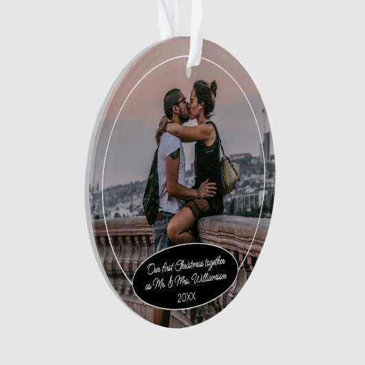 Aangepaste foto Kerstmis Klassiek Persoonlijk 2025 Ornament (voorkant)