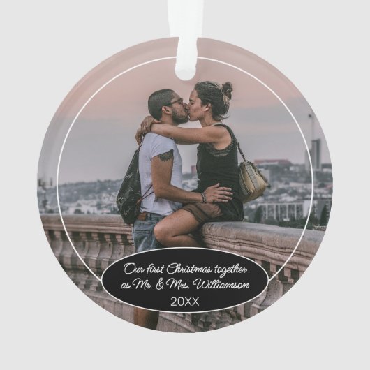 Aangepaste foto Kerstmis Klassiek Persoonlijk 2025 Ornament (achterkant)