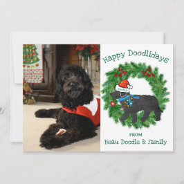 Aangepaste foto Kerstmis met Naughty Labradoodle