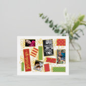 Aangepaste foto Kerstmis presenteert echte Folie Feestdagen Briefkaart (Staand Voorkant)