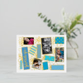 Aangepaste foto Kerstmis presenteert echte Folie Feestdagen Briefkaart (Staand Voorkant)