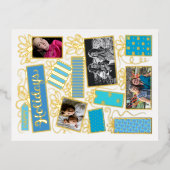 Aangepaste foto Kerstmis presenteert echte Folie Feestdagen Briefkaart (Voorkant)