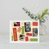 Aangepaste foto Kerstmis presenteert echte Folie Feestdagen Briefkaart (Staand Voorkant)