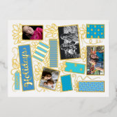 Aangepaste foto Kerstmis presenteert echte Folie Folie Feestdagen Briefkaart (Voorkant)