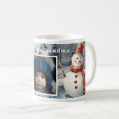 Aangepaste foto Kerstmis Sneeuwmannen Winterlandsc Koffiemok (Voorkant rechts)