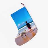 Aangepaste Foto Kerstmis Stocking Your Pet Foto's Kleine Kerstsok (Achterkant (Hangend))