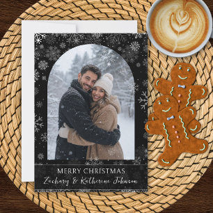Aangepaste foto Kerstsneeuwvlokken Kaart
