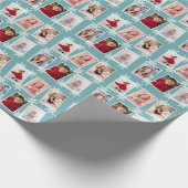 Aangepaste foto kerstsnowflakes voor collage cadeaupapier (Hoek)