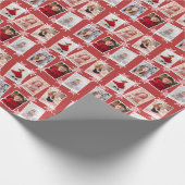 Aangepaste foto kerstsnowflakes voor collage  cadeaupapier (Hoek)