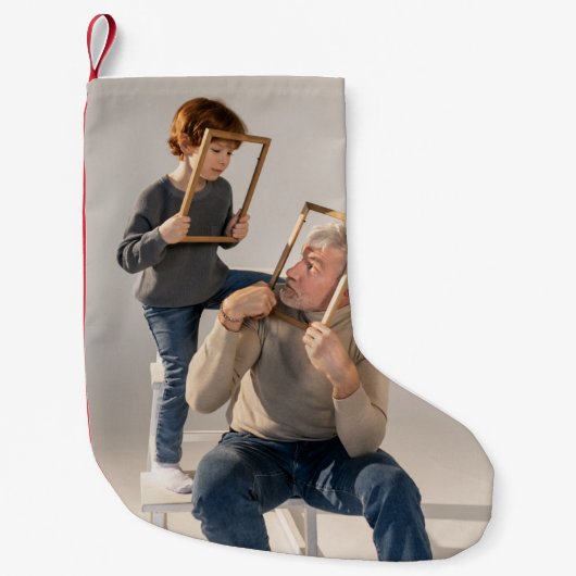 Aangepaste foto Kerststok Kleine Kerstsok (Voorkant)