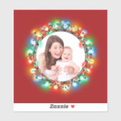 Aangepaste foto Kerstvakantie gloeilampen Sticker (Vel)