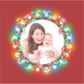 Aangepaste foto Kerstvakantie gloeilampen Sticker (Voorkant)