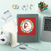 Aangepaste foto Kerstvakantie gloeilampen Sticker (iPad Cover)