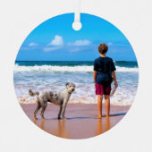 Aangepaste foto Kerstversieringen Uw eigen ontwerp Metalen Ornament (Voorkant)