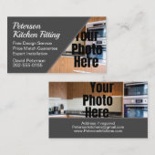 Aangepaste foto keuken interieur ontwerp & montage visitekaartje (Voorkant / Achterkant)