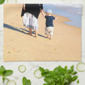 Aangepaste Foto Keukenhanddoek met Tekst (Gevouwen)