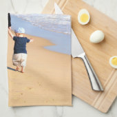 Aangepaste Foto Keukenhanddoek met Tekst (Quarter Fold)