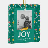 Aangepaste foto Kiezen Joy Holiday Berries Keramisch Ornament (Rechts)
