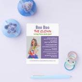 Aangepaste foto, Kinder entertainer, clown Flyer (Enkel)
