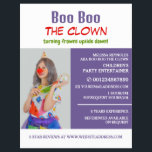 Aangepaste foto, Kinder entertainer, clown Flyer<br><div class="desc">Gepersonaliseerde foto,  Kinder entertainer,  Adverteren brochures door de Visitekaartje winkel.</div>