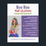 Aangepaste foto, Kinder entertainer, clown Flyer<br><div class="desc">Gepersonaliseerde foto,  Kinder entertainer,  Adverteren brochures door de Visitekaartje winkel.</div>