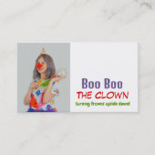 Aangepaste foto, Kinder entertainer, clown Visitekaartje (Voorkant)