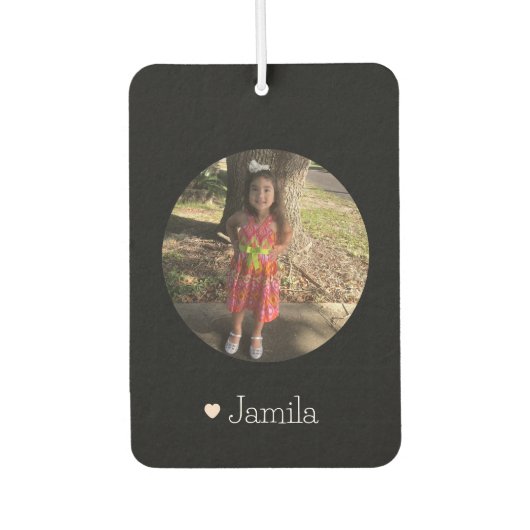 Aangepaste Foto Kinder Familienaam Auto Luchtverfrisser (Voorkant)