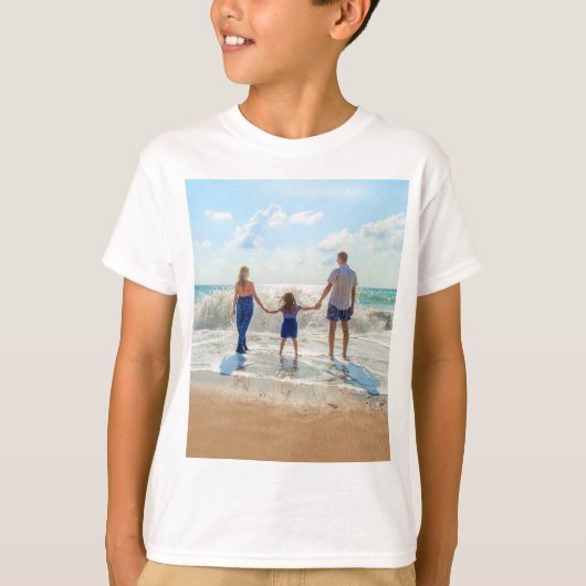 Aangepaste foto Kinder T-Shirt Uw Gezinfoto's Gift (Voorkant)