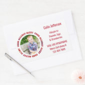 Aangepaste foto Kinder voedselallergie Medische wa Rechthoekige Sticker (Envelop)