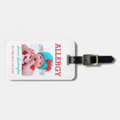 Aangepaste foto Kinder waarschuwing voor voedselal Bagagelabel (Voorkant horizontaal)