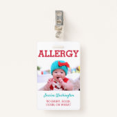 Aangepaste foto Kinder waarschuwingsbericht ICOE Badge (Voorkant met clip)