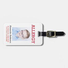 Aangepaste foto Kinder waarschuwingskaart ICE Aler Bagagelabel