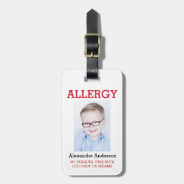 Aangepaste foto Kinder waarschuwingskaart ICE Aler Bagagelabel