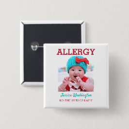 Aangepaste foto Kinder waarschuwingswaarschuwing I Vierkante Button 5,1 Cm
