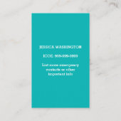 Aangepaste foto Kinder waarschuwingswaarschuwing I Visitekaartje (Achterkant)